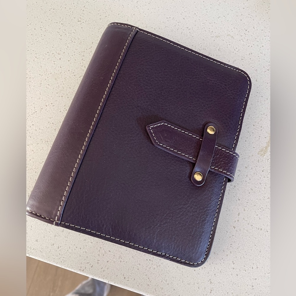 EXCELLENT condition Franklin Covey COMPACT size leather binder